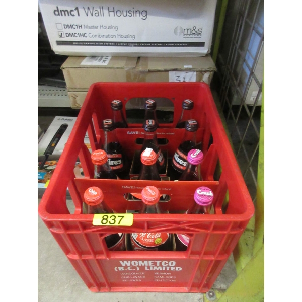 Vintage Soda Pop Crate with Unopened Bottles