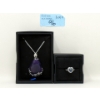 Image 1 : Ocean Blue Mystic Topaz & Diamond Ring & Amethyst Pendant/ Necklace
