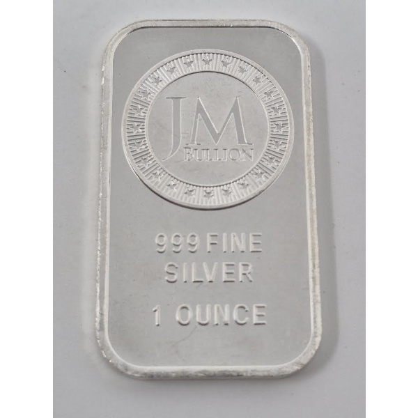 1 Oz .999 Silver JM Bullion Bar 