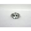 Image 1 : Green Amethyst & Diamond Solitaire Ring 