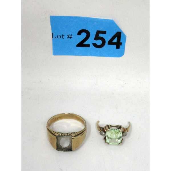10 KT Gold Scrap Jewelry - 6.3 Grams including stones