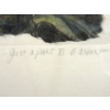 Image 3 : Original H. Aston Block Print of Lillies - Signed 
