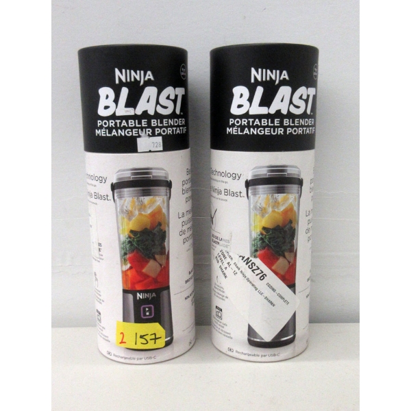 2 Ninja Blast Portable Blenders in Tubes