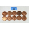 Image 1 : 10 x 1 Oz .999 Fine Copper Grizzly Bear Rounds