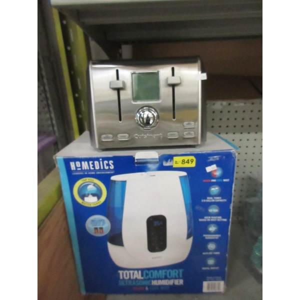 Homedics Humidifier & Cuisinart 4-Slice Toaster