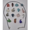 Image 1 : 15 x Hand-Carved Gemstone Pendants 