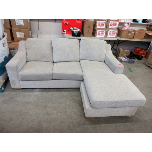Fabric Upholstered Sofa with Chaise End