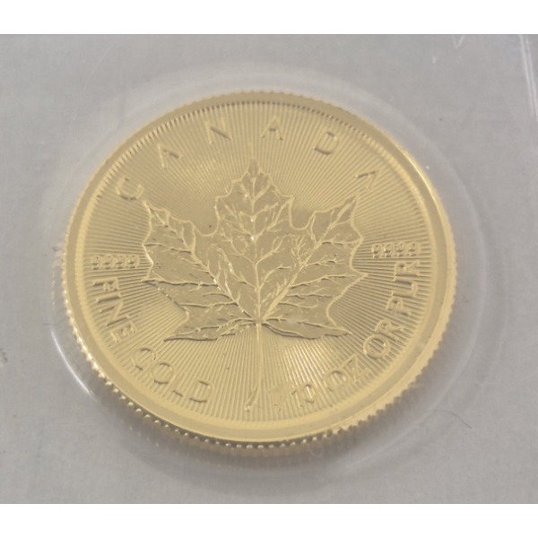 1/10 Oz .9999 Fine Gold Canada Maple Leaf Coin