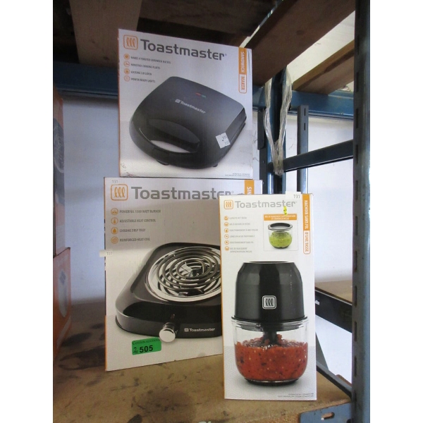 3 Toastmaster Small Kitchen Appliances - Black