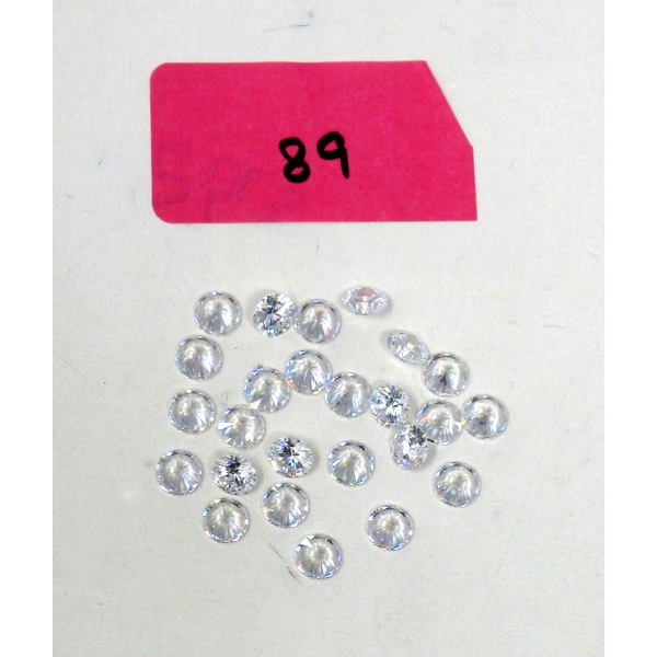 25 Pieces AAA Grade Cubic Zirconia 7mm Rounds