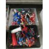 Image 1 : 2 Trays of Action Figures, Figurines & Pogs