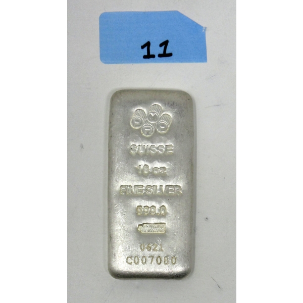 Swiss Mint 10 Oz .999 Silver Bar 