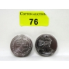Image 1 : 2 x 1 Oz .999 Fine Titanium Walking Liberty Motif Rounds