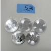 Image 1 : 5 x 1 Oz .9999 Silver 2024 Maple Leaf Coins 