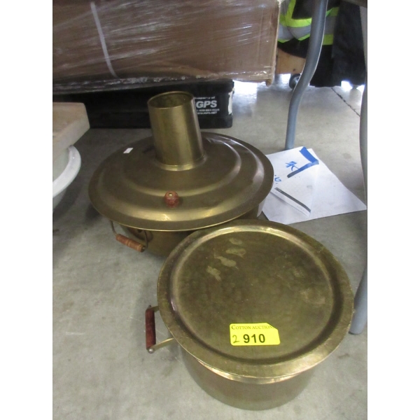 Brass 2 Piece Coal Hot Pot Cooker