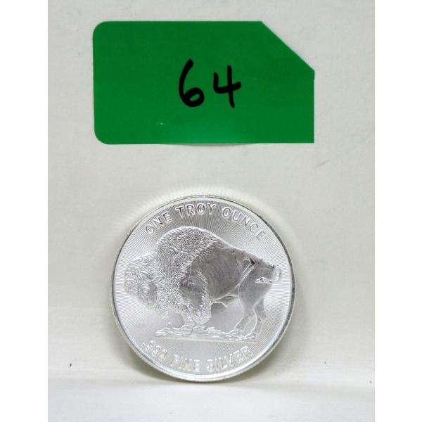 1 Oz .999 Silver Buffalo/Indigenous Round 