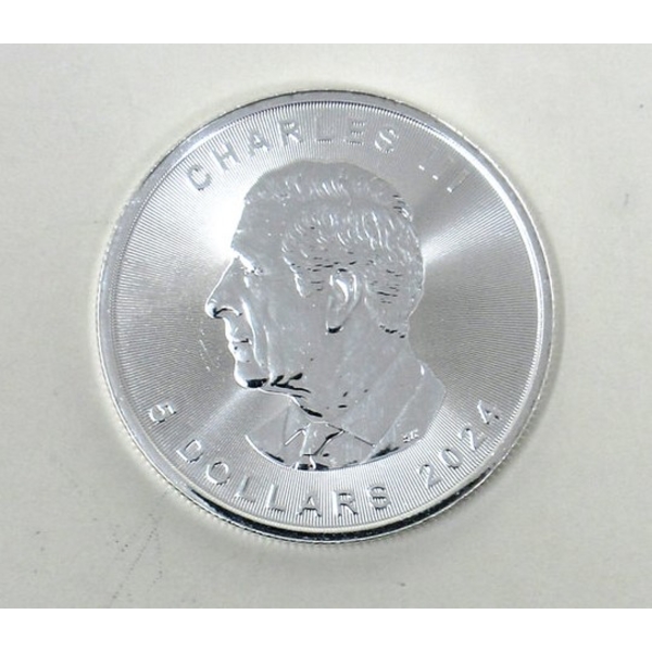 1 Oz .9999 Silver 2024 Canada Maple Leaf Coin 