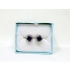 Image 2 : New .925 Silver 1 CTW Amethyst Earrings w/Diamond
