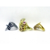 Image 2 : 3 Rhinestone Rings -Octopus, Lizard & Butterfly 