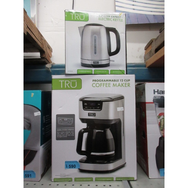 Tru Coffee Maker & Electric Kettle 