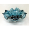 Image 1 : Mid-Century Chalet Blue Art Glass Centerpiece Bowl