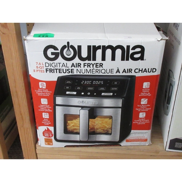 Gourmia Digital Air Fryer w/ Glass Window - 8 QT/7.6 L