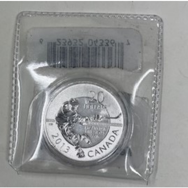 .9999 Silver 2013 Canada Hockey $20 Coin