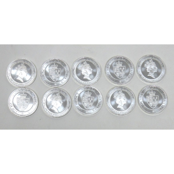 10 x 1/10 Oz .999 Silver 2022 Guinea Coins 