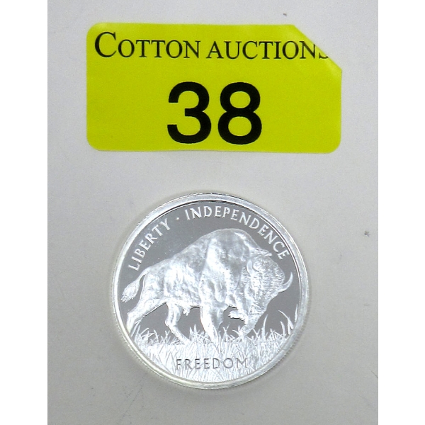 1 Oz .999 Silver PAMP Suisse Buffalo Round 