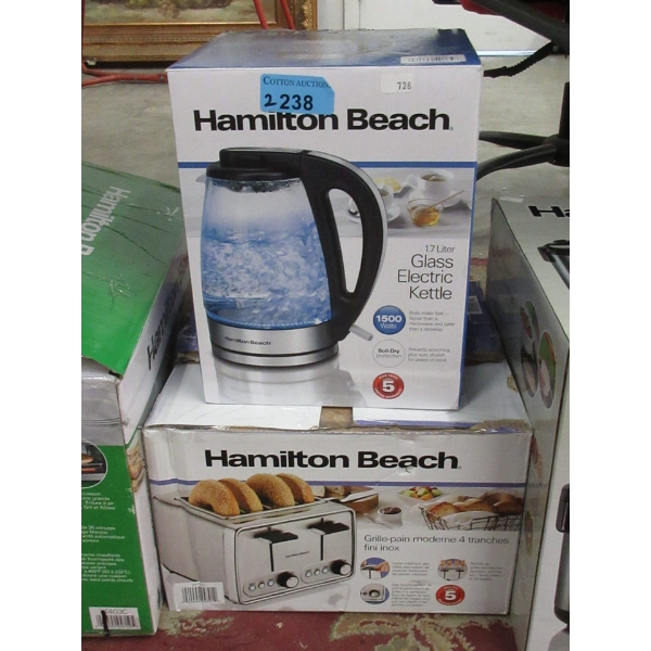 Hamilton Beach 4-Slice Toaster & 1.7 L Glass Kettle