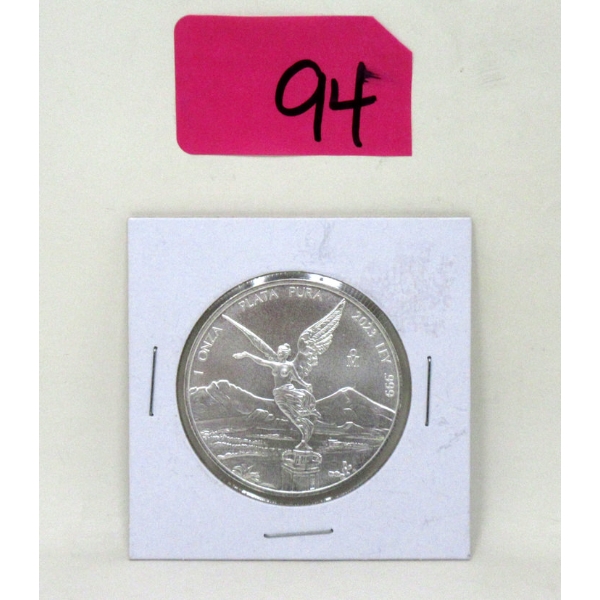 1 Oz .999 Silver 2023 Libertad Winged Angel Coin 