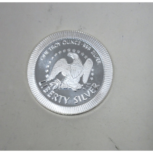 1 Oz .999 Silver Eagle/Liberty Bell Round