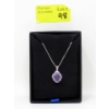 Image 2 : 4.5 CT Amethyst & Diamond Pendant