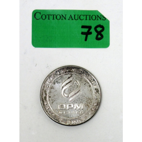 1 Oz .999+ Silver OPM Round