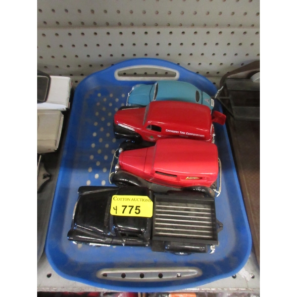 4 Diecast 1:24 Scale Model Vehicles - No Boxes