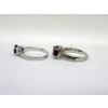 Image 3 : Garnet & Diamond Sweetheart Ring & Ruby & Diamond Ring