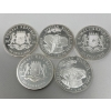 Image 2 : 5 x 1 Oz .9999 Silver African Wildlife Elephant Coins 