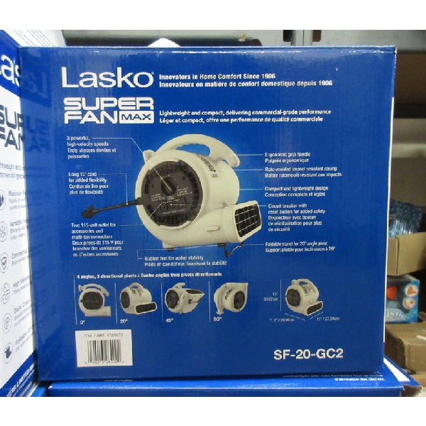 New Lasko Super Fan Max Compact Air Mover 