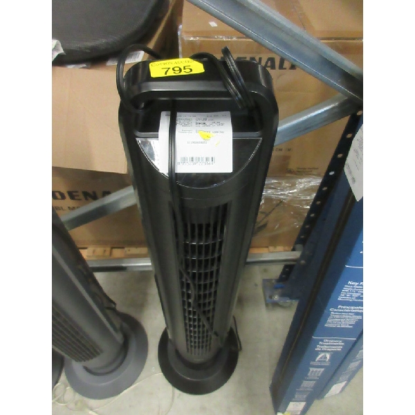 Black Seville Oscillating Tower Fan - No Remote