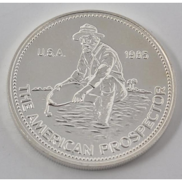 1 Oz .999+ Silver 1985 Engelhard/Miner Round