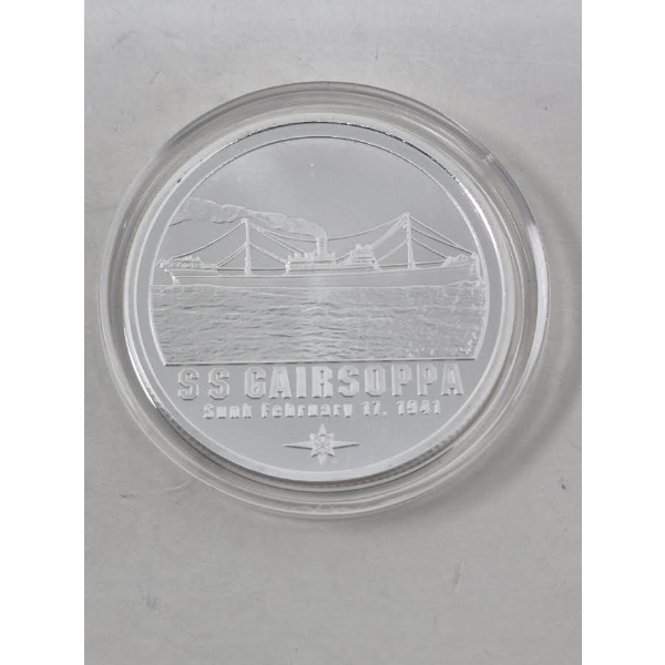 1 Oz .999 Silver Certified SS Gairsoppa Round 
