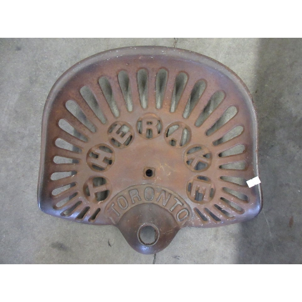 Vintage Cast Iron  The Rake Toronto  Tractor Seat