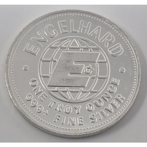 1 Oz .999 Silver 1982 ENGELHARD/Miner Round 