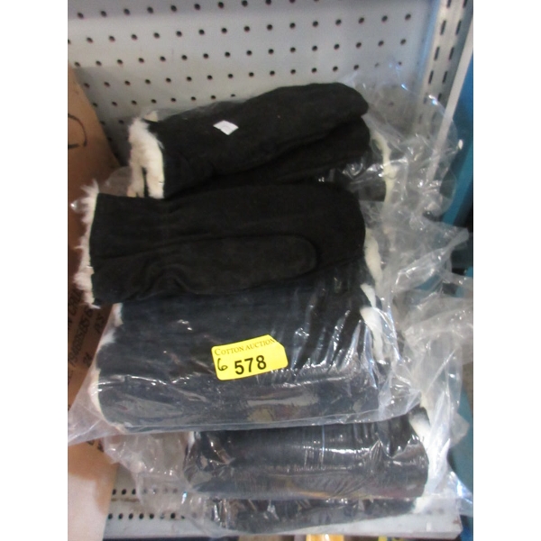 6 Packs of 6 New Pairs of Child's Leather Mitts