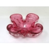 Image 1 : Mid-Century Pink Chalet Art Glass Centerpiece Bowl