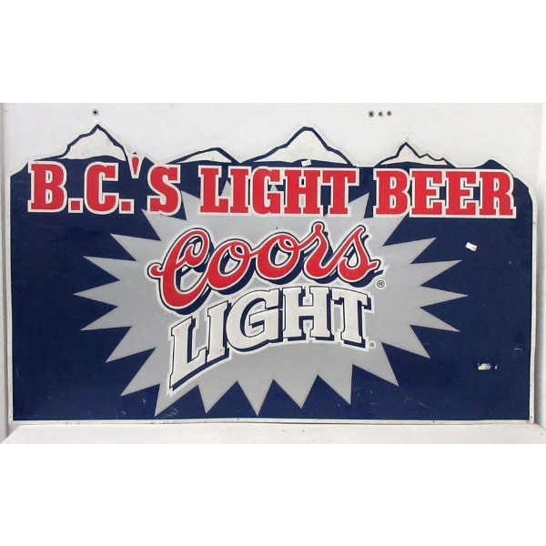 Metal "BC's Light Beer" Coors Light Sign