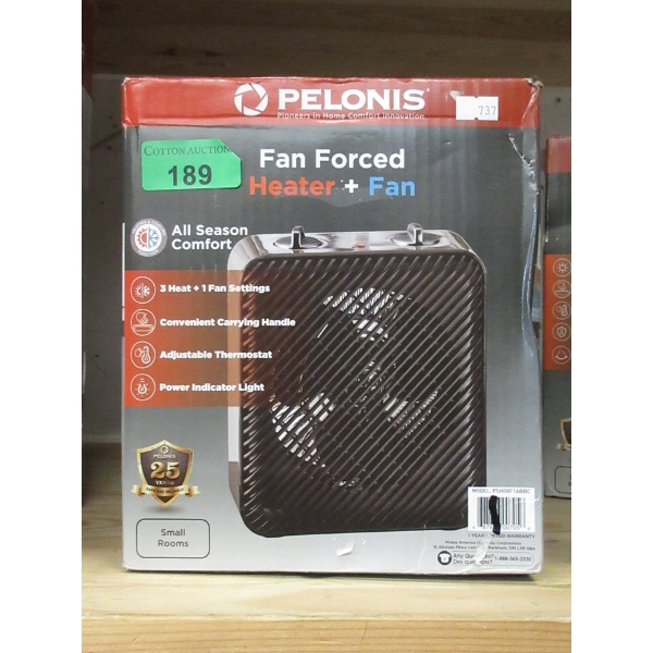 Pelonis Compact Fan Forced Heater + Fan