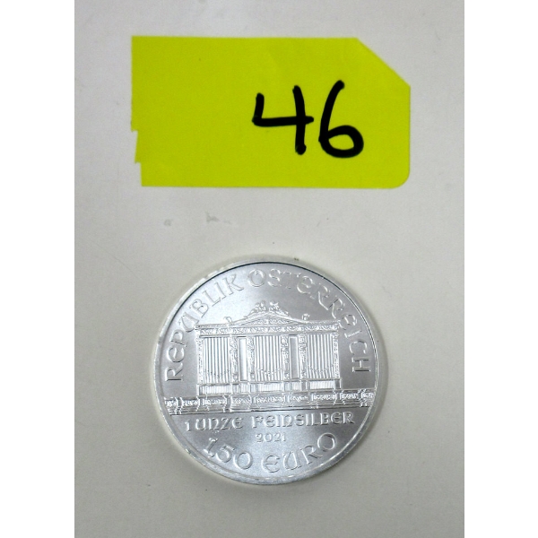 1 Oz .999 Silver 2021 Philharmoniker Coin