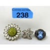 Image 1 : 3 Heidi Daus Crystal Statement Rings 
