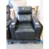 Image 1 : Black Faux Leather Power Reclining Theater Chair